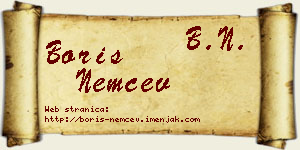 Boris Nemčev vizit kartica